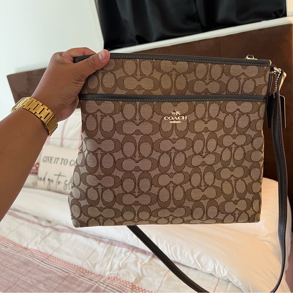 Coach Signature File Crossbody Bag - Picture 4 of 14